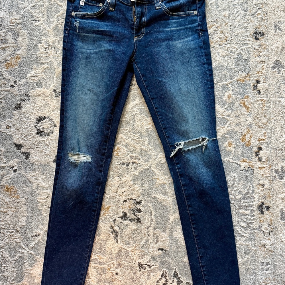 Women's AG The Legging Ankle Distressed Jeans
